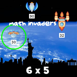 jeu de math invaders tables de multiplication