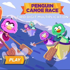 penguin canoe race jeu Arcademics