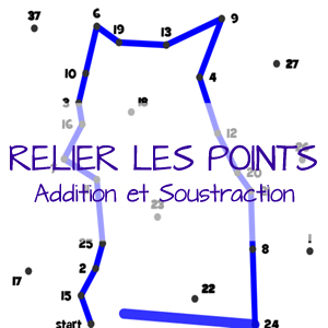 jeu de relier les points addition et soustraction