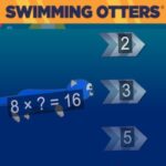 SWIMMING OTTERS: Complétez les Multiplications