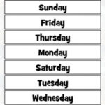 Ordonner les JOURS de la SEMAINE en ANGLAIS